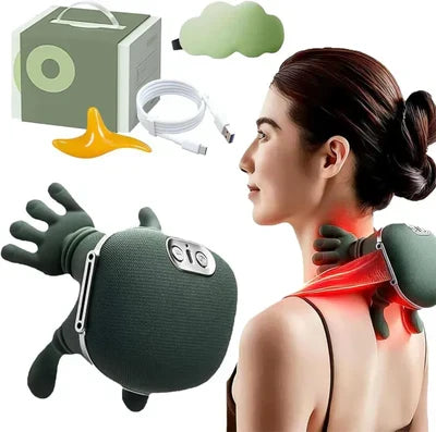 Neck & Shoulder Massager with Heat – Portable Deep Tissue Pain Relief, 3-Speed Adjustment, for Pain Relief Deep Tissue (Green) Massage with 3-Speed Adjustment for Shoulder, 2026 ew Electric