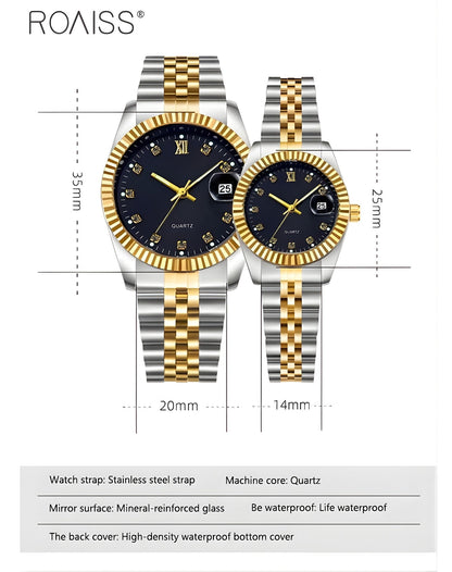 ROAISS Couple Watch Set