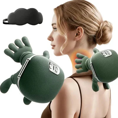 Neck & Shoulder Massager with Heat – Portable Deep Tissue Pain Relief, 3-Speed Adjustment, for Pain Relief Deep Tissue (Green) Massage with 3-Speed Adjustment for Shoulder, 2026 ew Electric