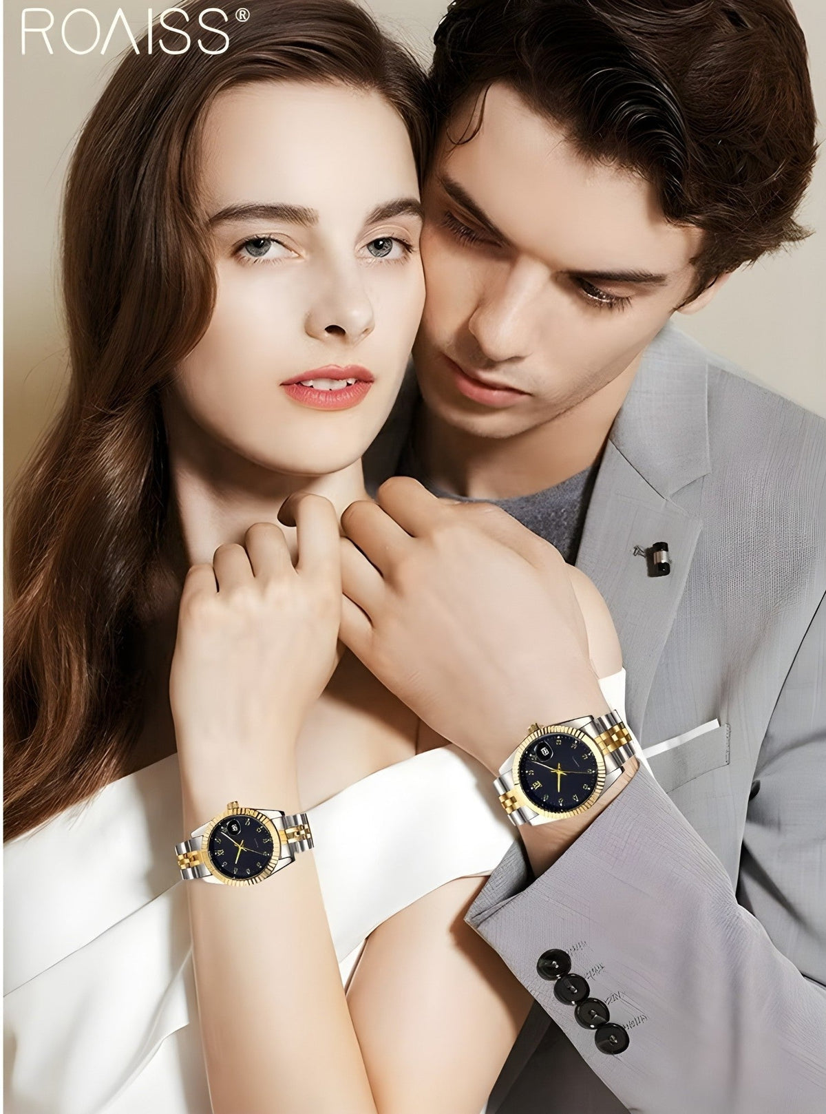 ROAISS Couple Watch Set