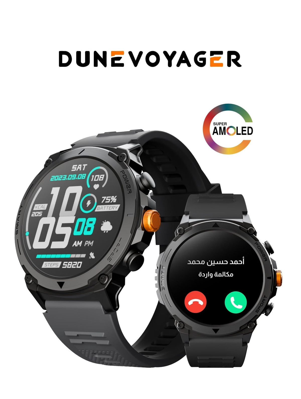 DuneVoyager DV‑SW4 Pro – AMOLED Smartwatch