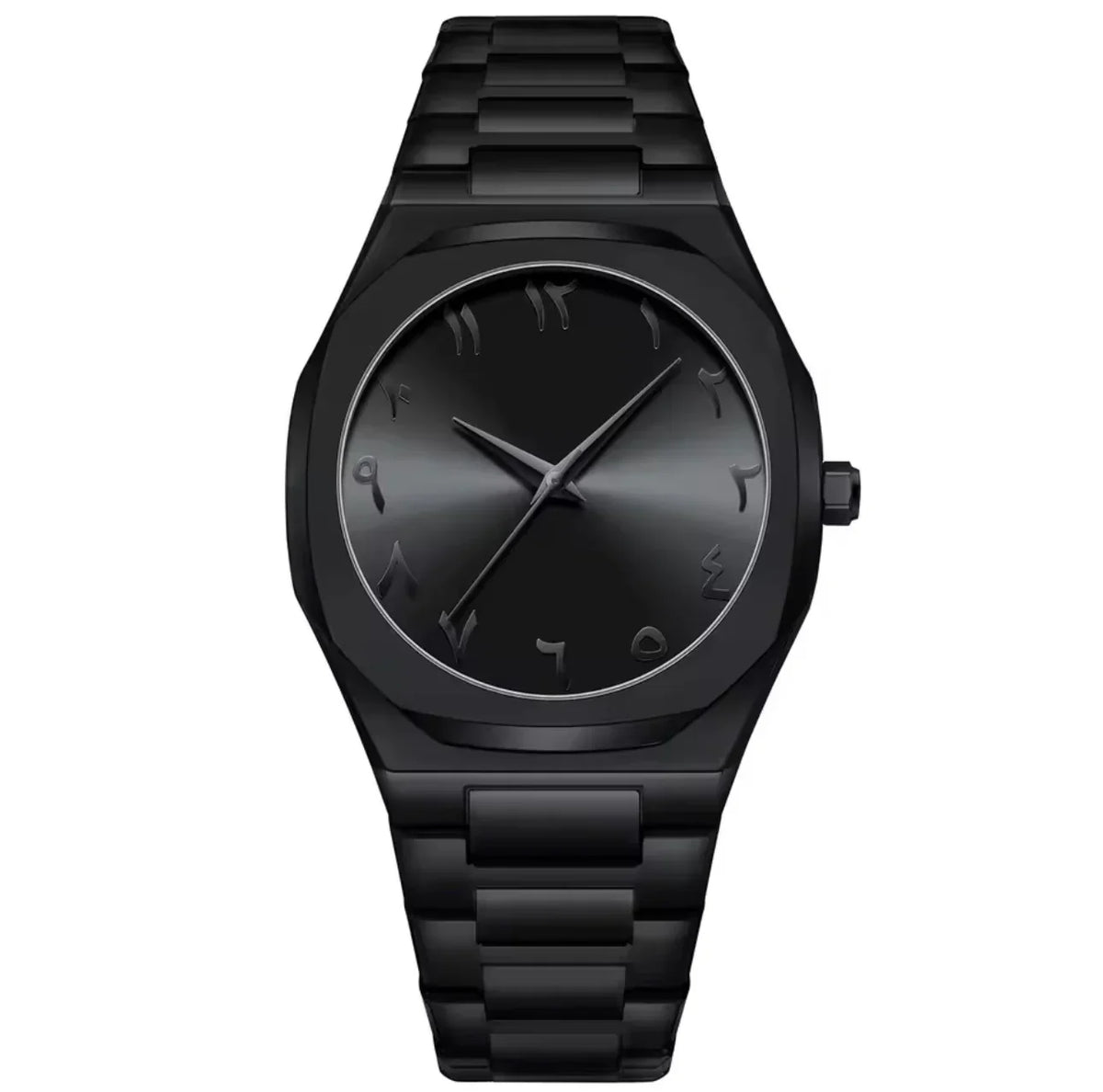 Black Arabic Aura Watch Stainless Steel