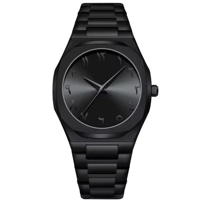 Black Arabic Aura Watch Stainless Steel