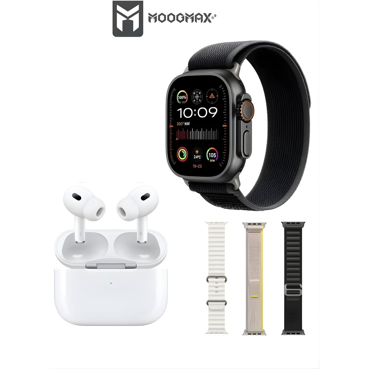 MOOGMAX Smart Bundle – Ultra Smartwatch & Wireless Airbuds Pro 2