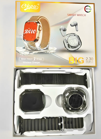 OKPU D10 Infinity Smartwatch & Airbuds Pro Bundle