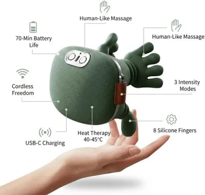 Neck & Shoulder Massager with Heat – Portable Deep Tissue Pain Relief, 3-Speed Adjustment, for Pain Relief Deep Tissue (Green) Massage with 3-Speed Adjustment for Shoulder, 2026 ew Electric