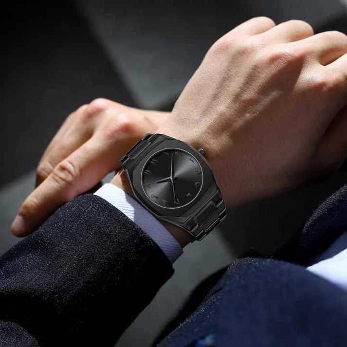 Black Arabic Aura Watch Stainless Steel